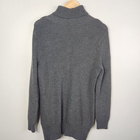 Inc International Concepts Sweater Size L Gray Turtleneck Tunic Bling stretch - Picture 5 of 9